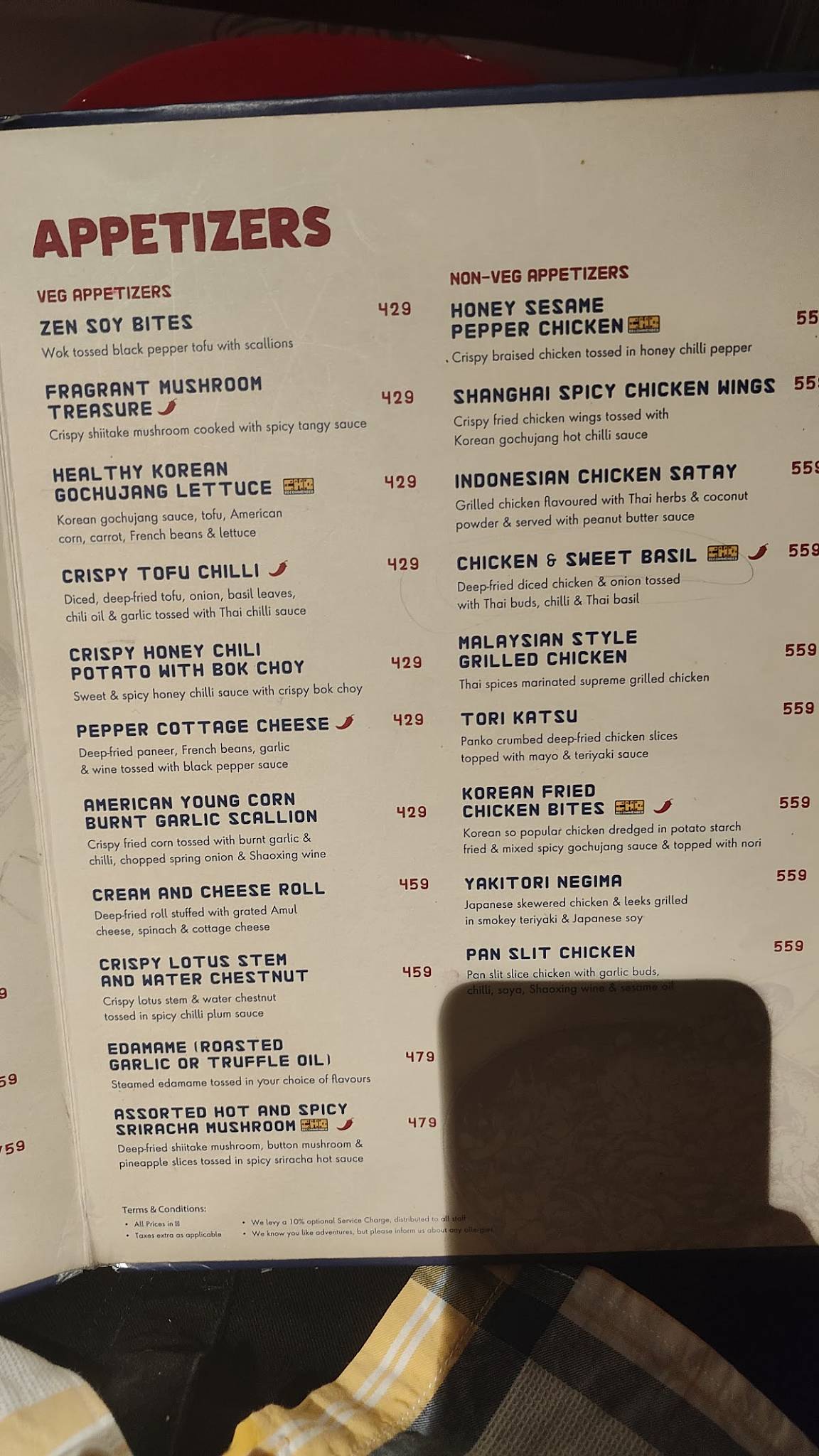 Chubby Cho menu