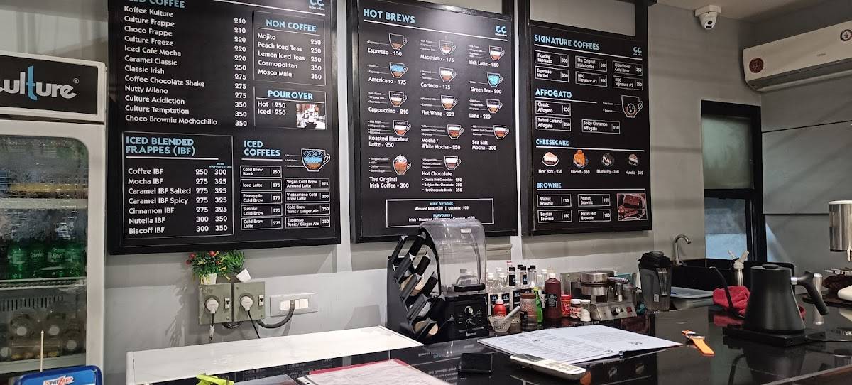 Coffee Culture - Surdhara Circle, Ahmedabad menu