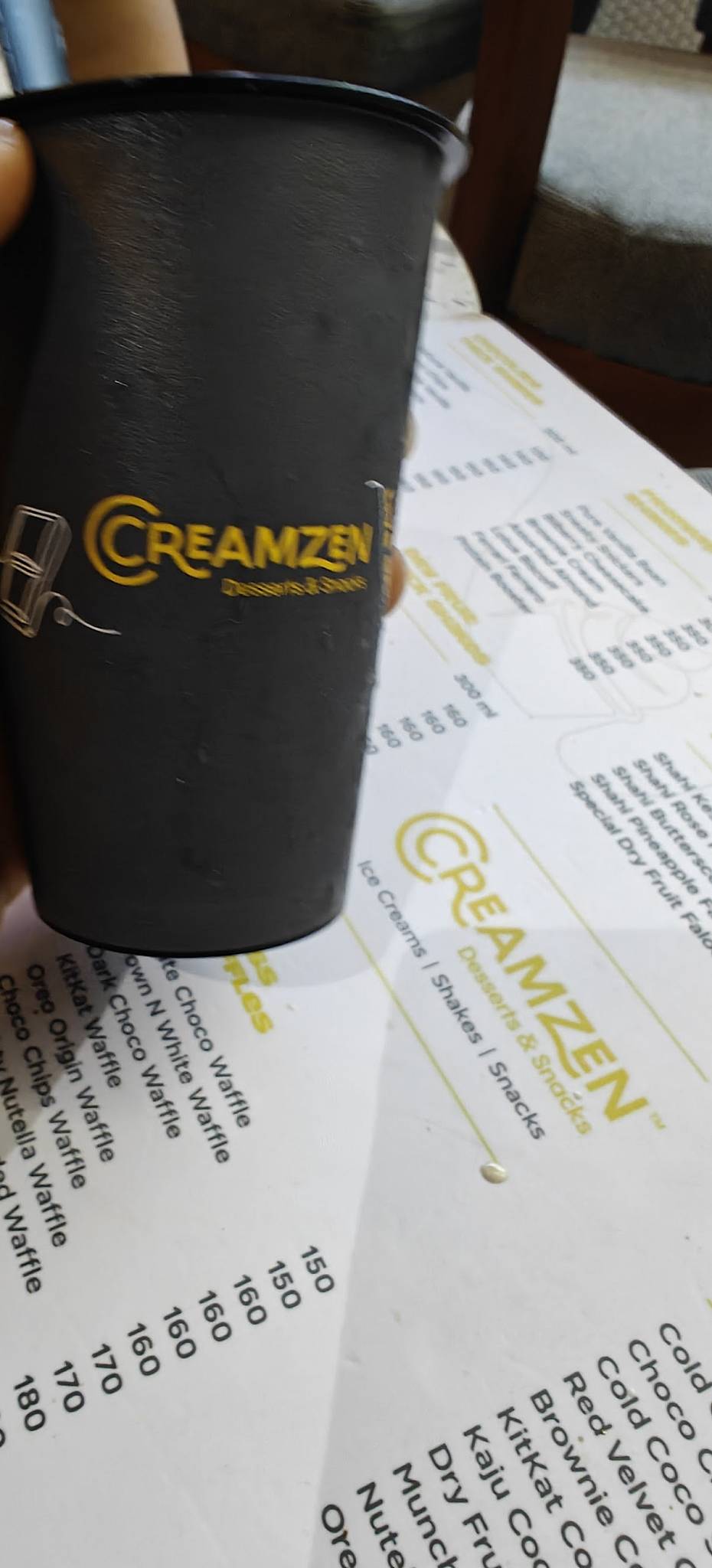 Creamzen menu