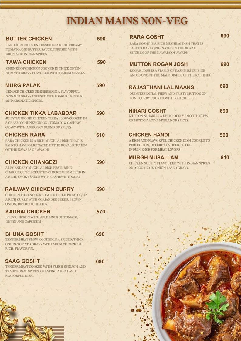 Curry Crown menu