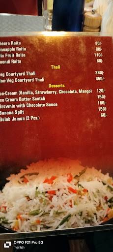 D' Courtyard Restaurant menu