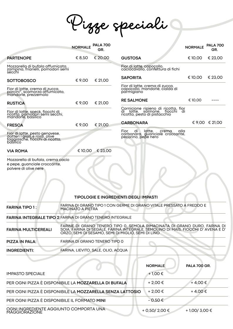 Menu di DA NICOLA - Pizzeria 