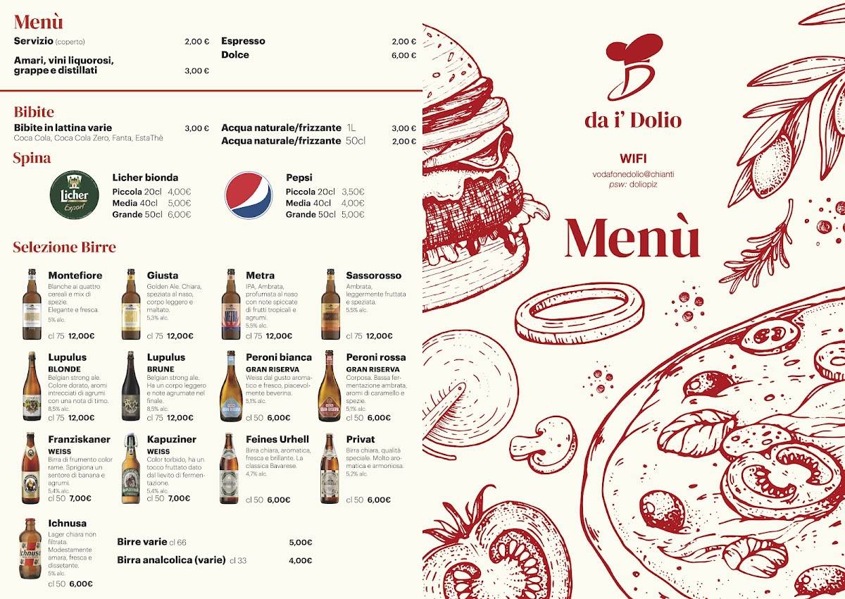 Menu di Da i' Dolio 