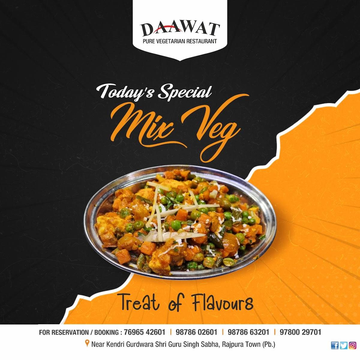 Daawat Restaurant & Daawat Bakers menu
