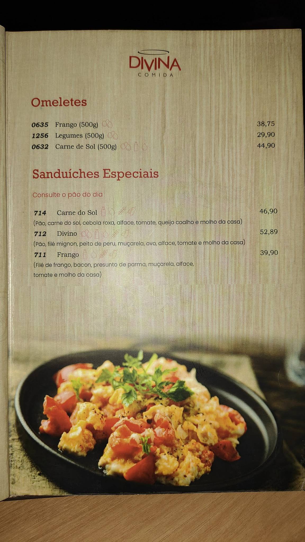 Divina Comida cardápio