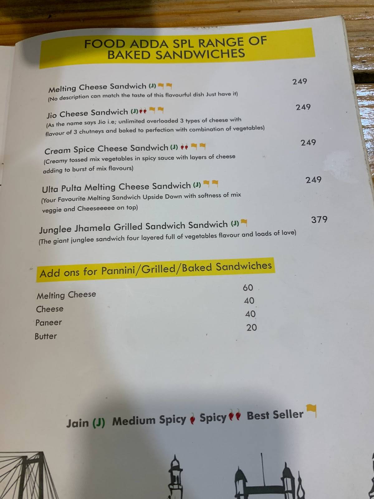 FOOD ADDA ( Jyoti Nagar ) menu