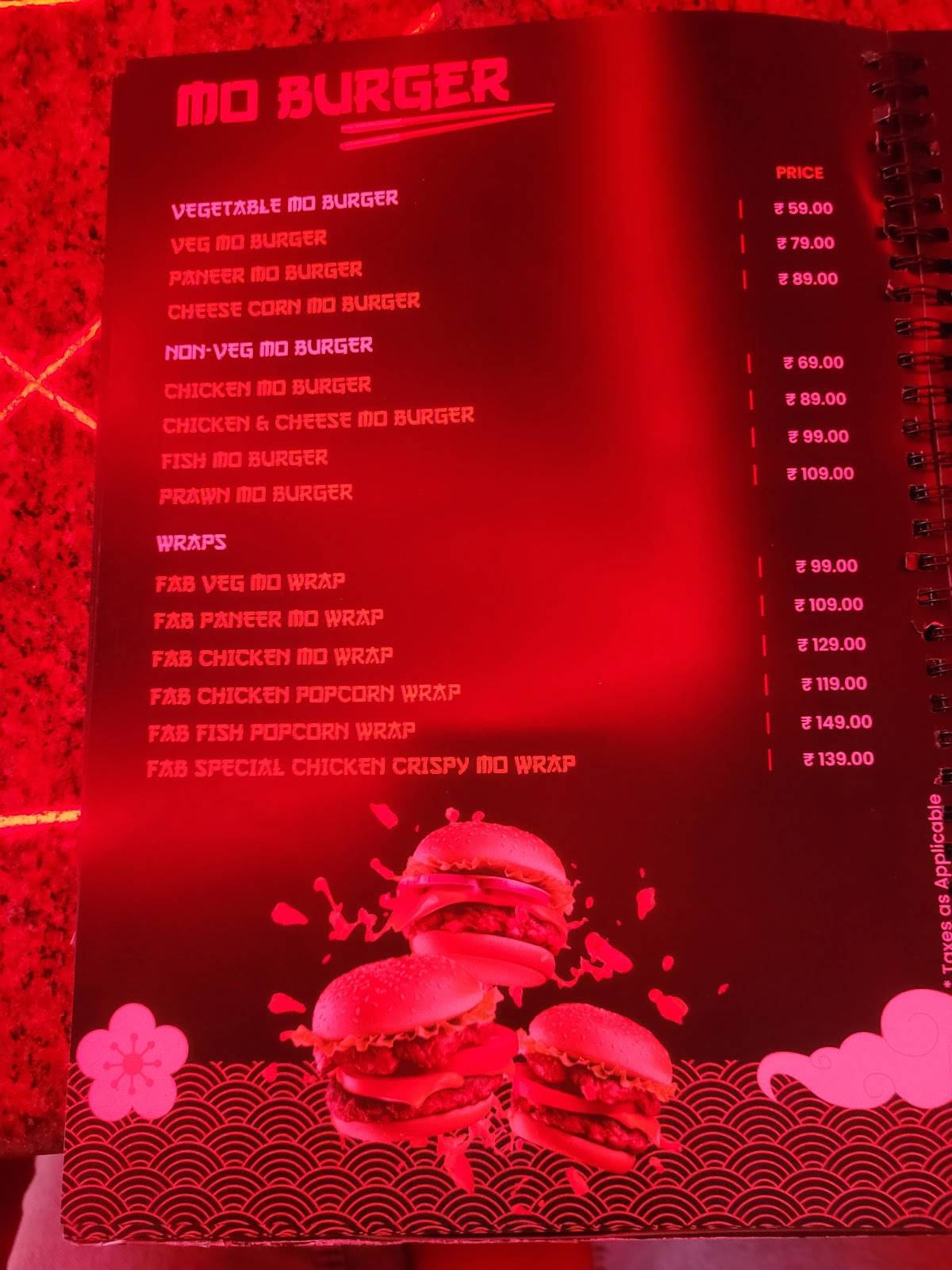 #Fab Shaolin menu