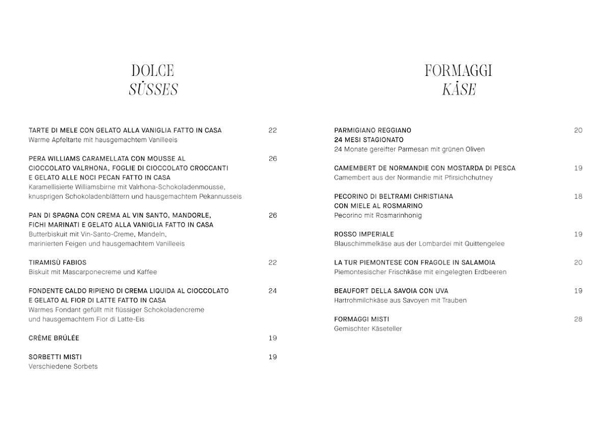 Menu de Fabios