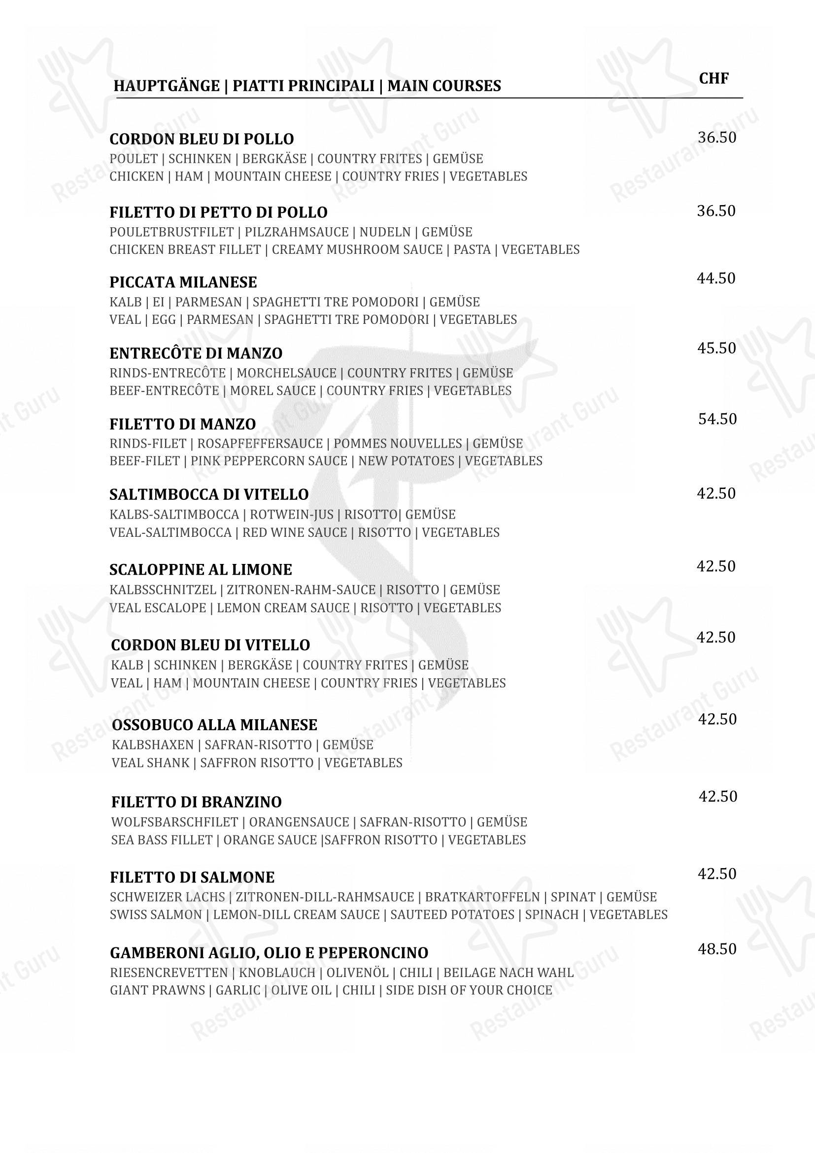 Menu di Restaurant Fiorentina Basel - Детское