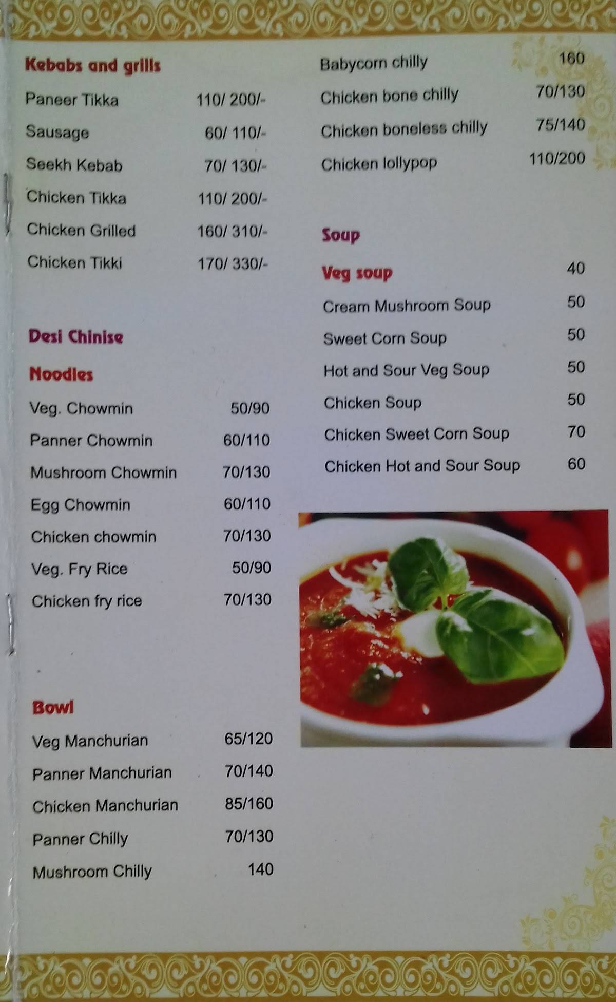 Foodiesss menu