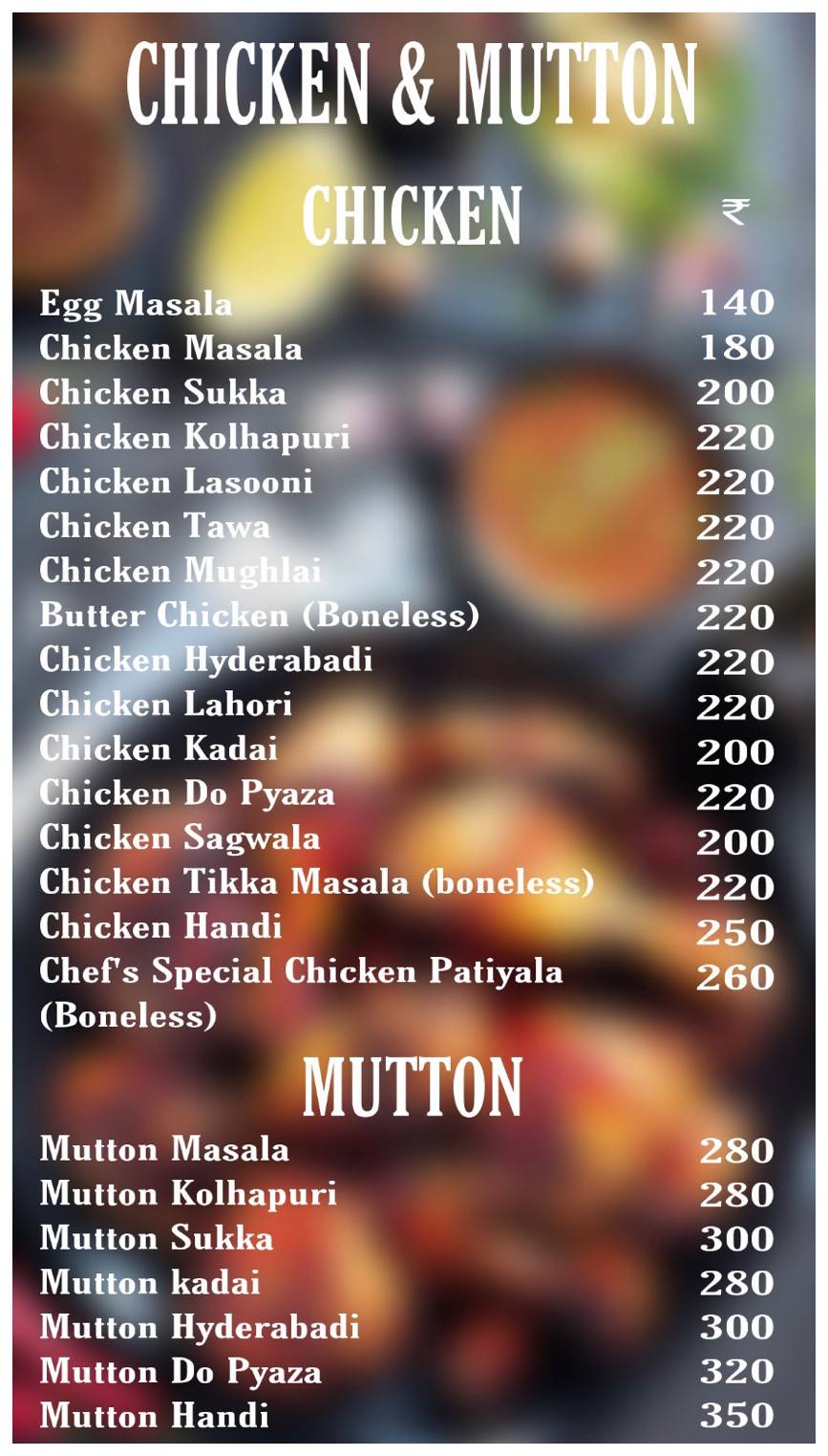 HOTEL AAI menu