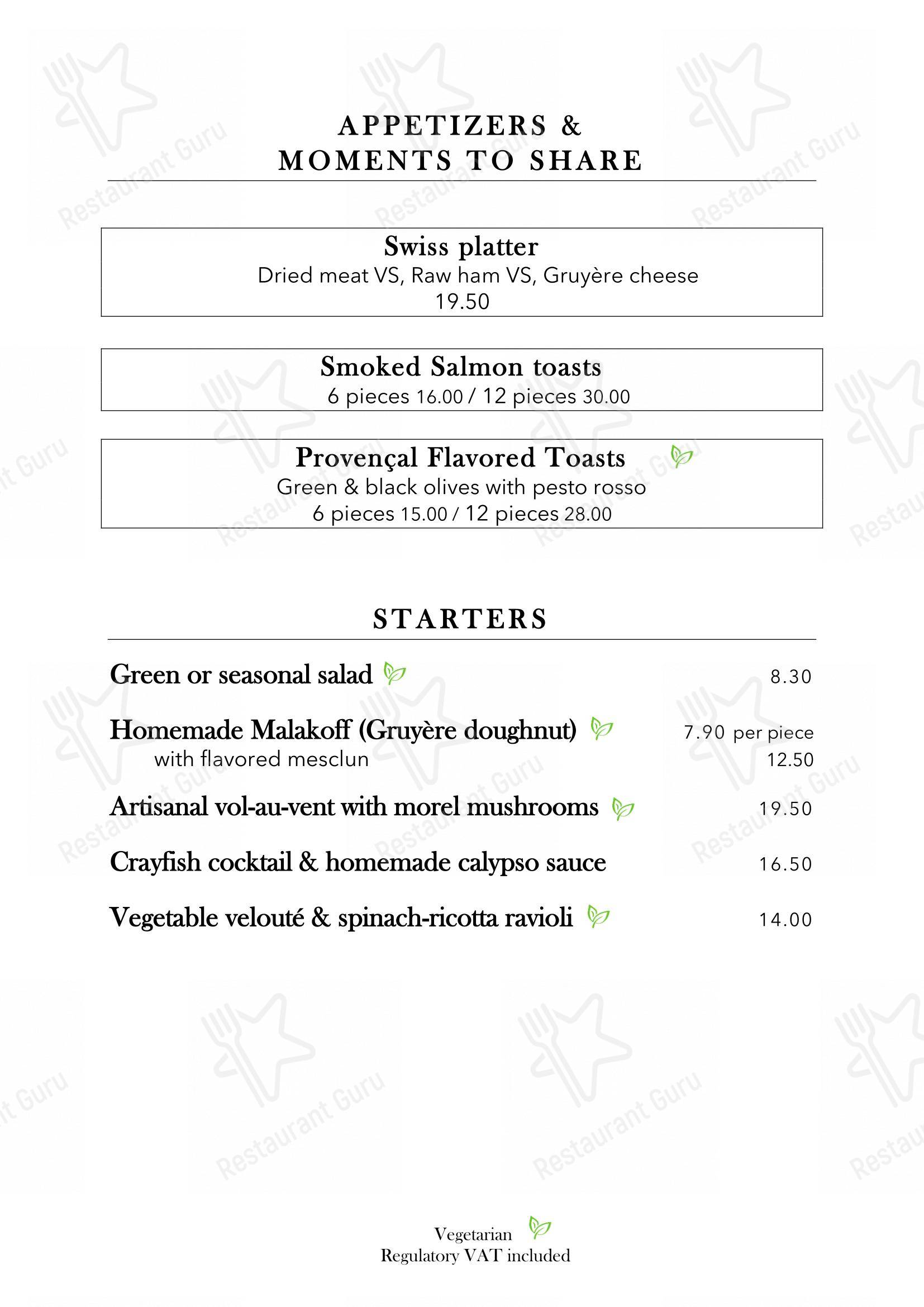 Menu di HÔTEL RESTAURANT du XVI Siècle - 菜单