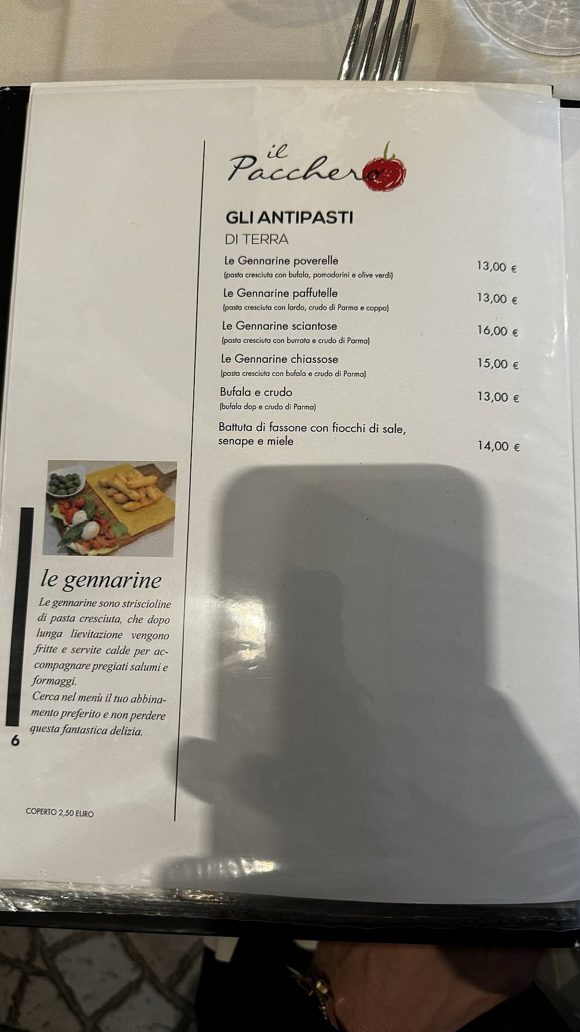 Menu di Il Pacchero 