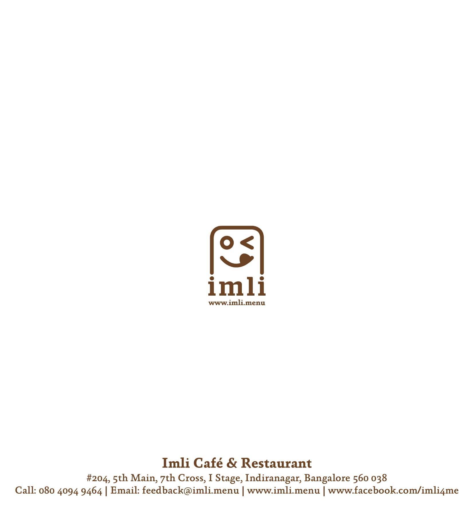 Imli Cafe & Restaurant menu