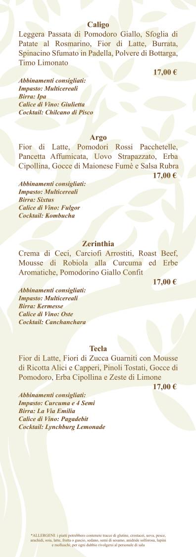 Menu di Il Cortile In Centro Pizza Gourmet 