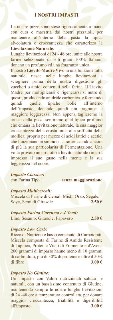 Menu di Il Cortile In Centro Pizza Gourmet 