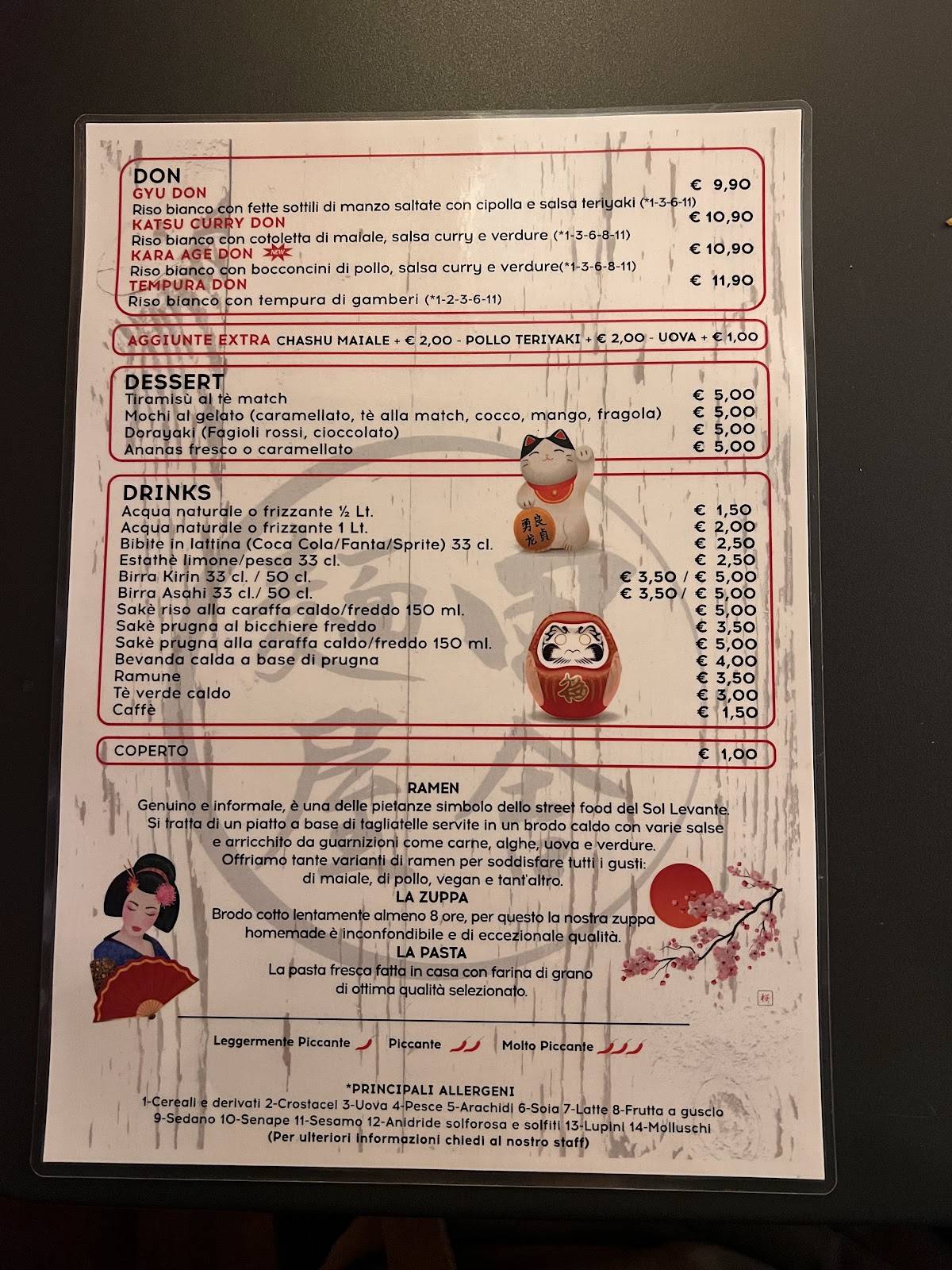 Menu di Inaka Ramen 