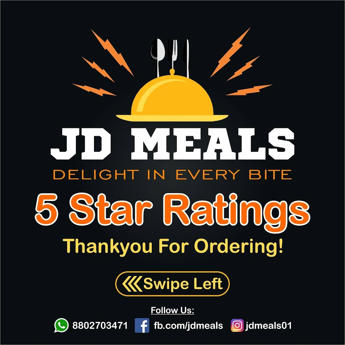 JD Meals menu
