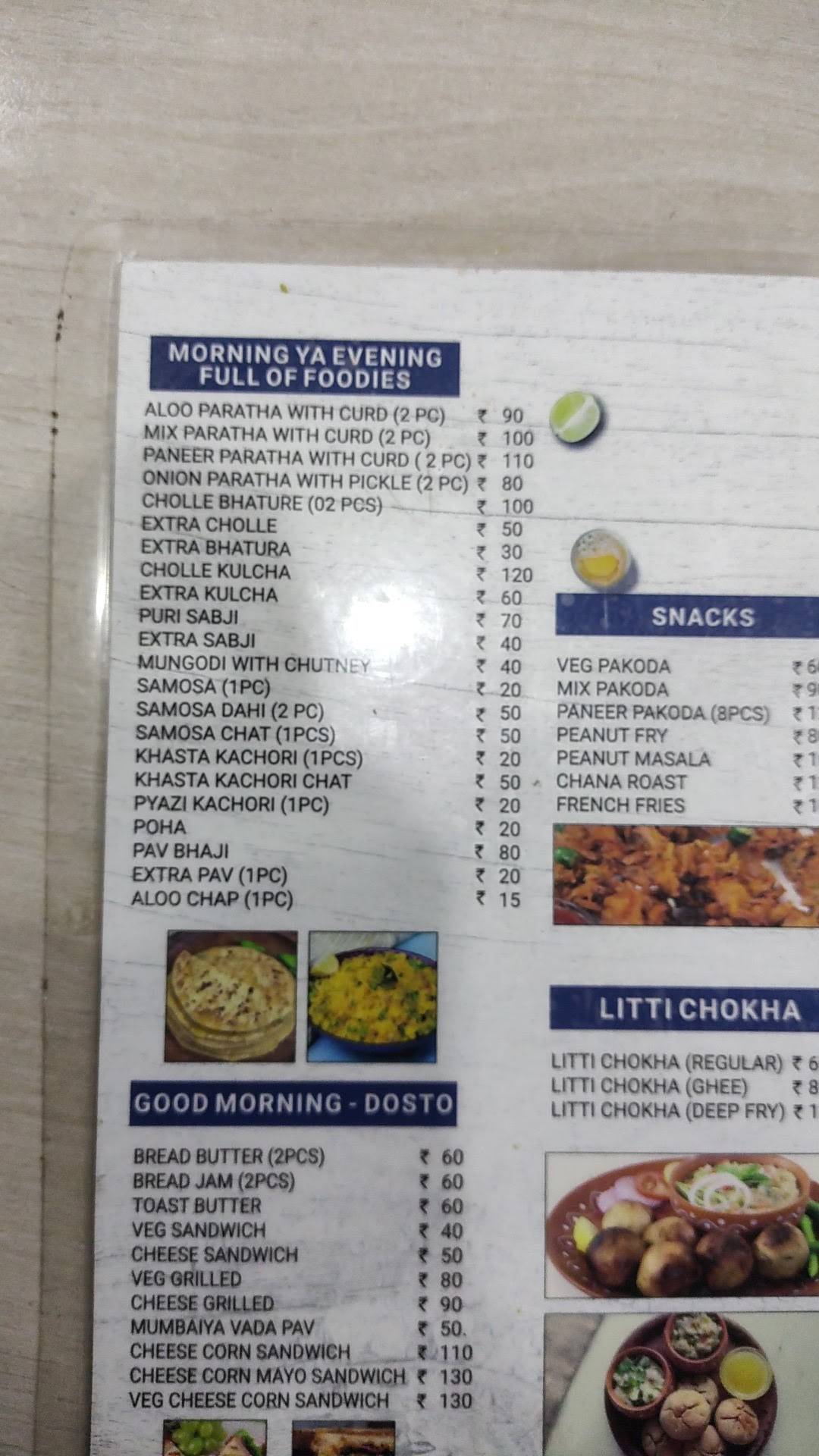 KANHA SWEETS AND FOOD CENTRE menu