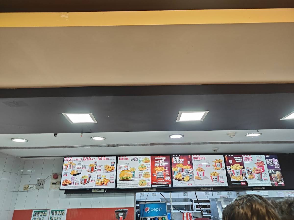 KFC menu