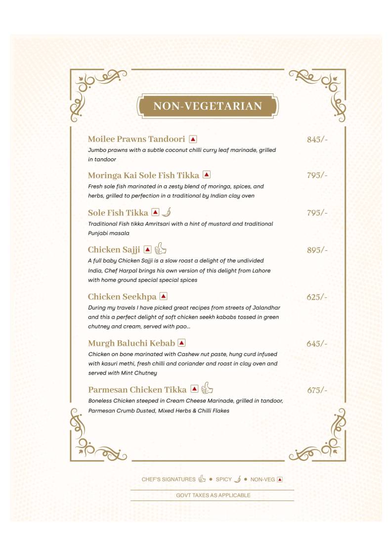 Karigari Restaurant, Bengaluru menu