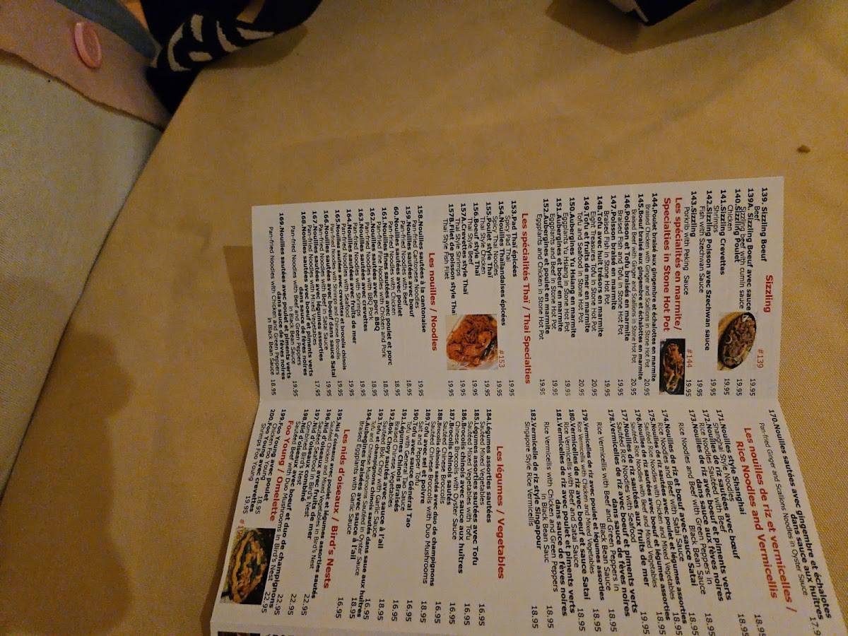 Menu de Restaurant Ken Ching