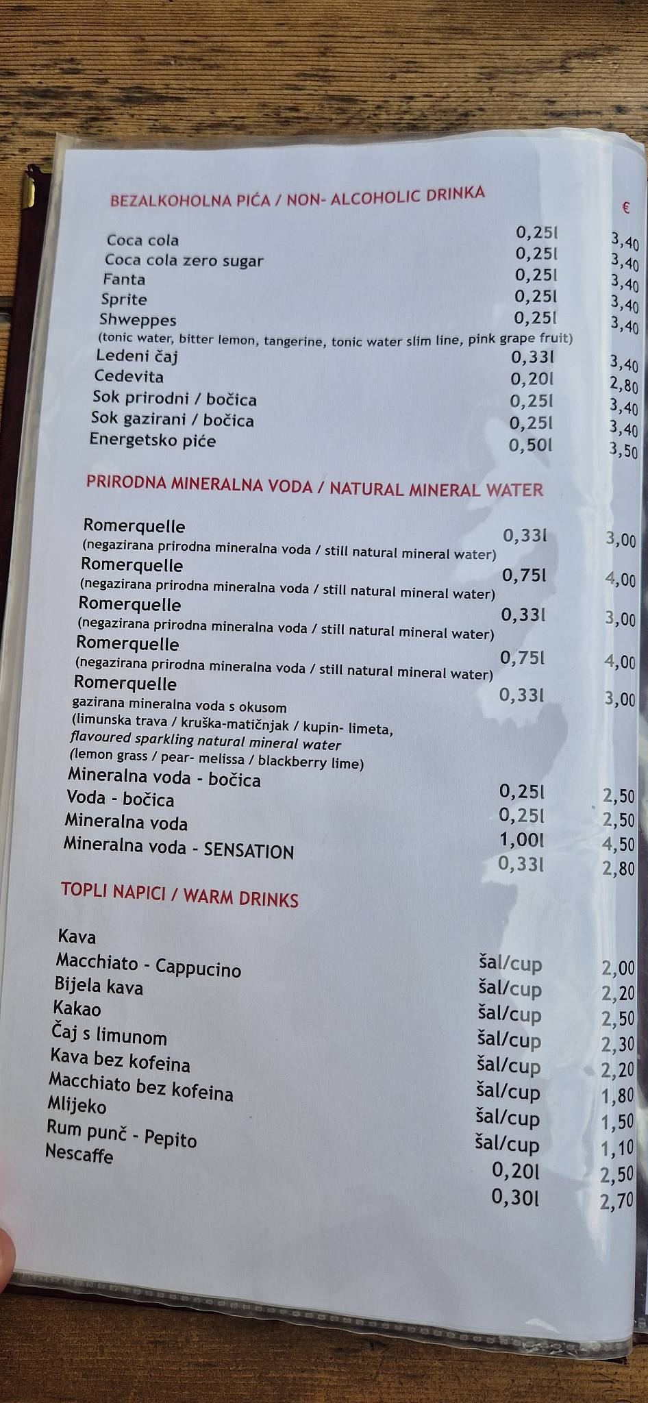Menu di Konoba Fiume 