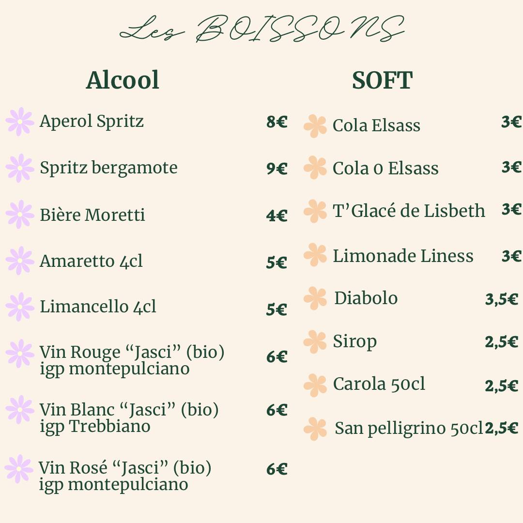 Menu de L'Arborio