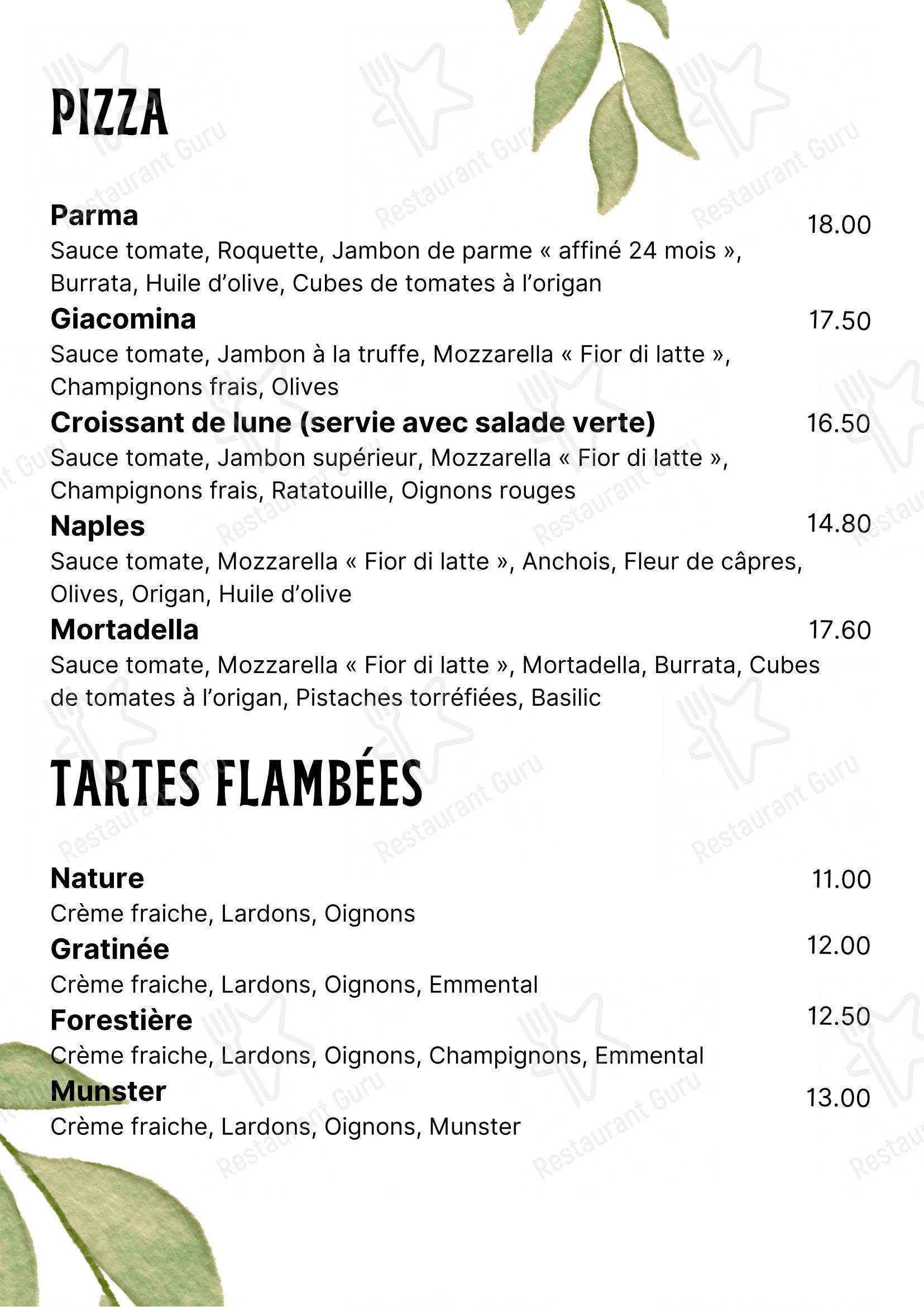Menu pour L'Ecrin Restaurant dans Soultzmatt