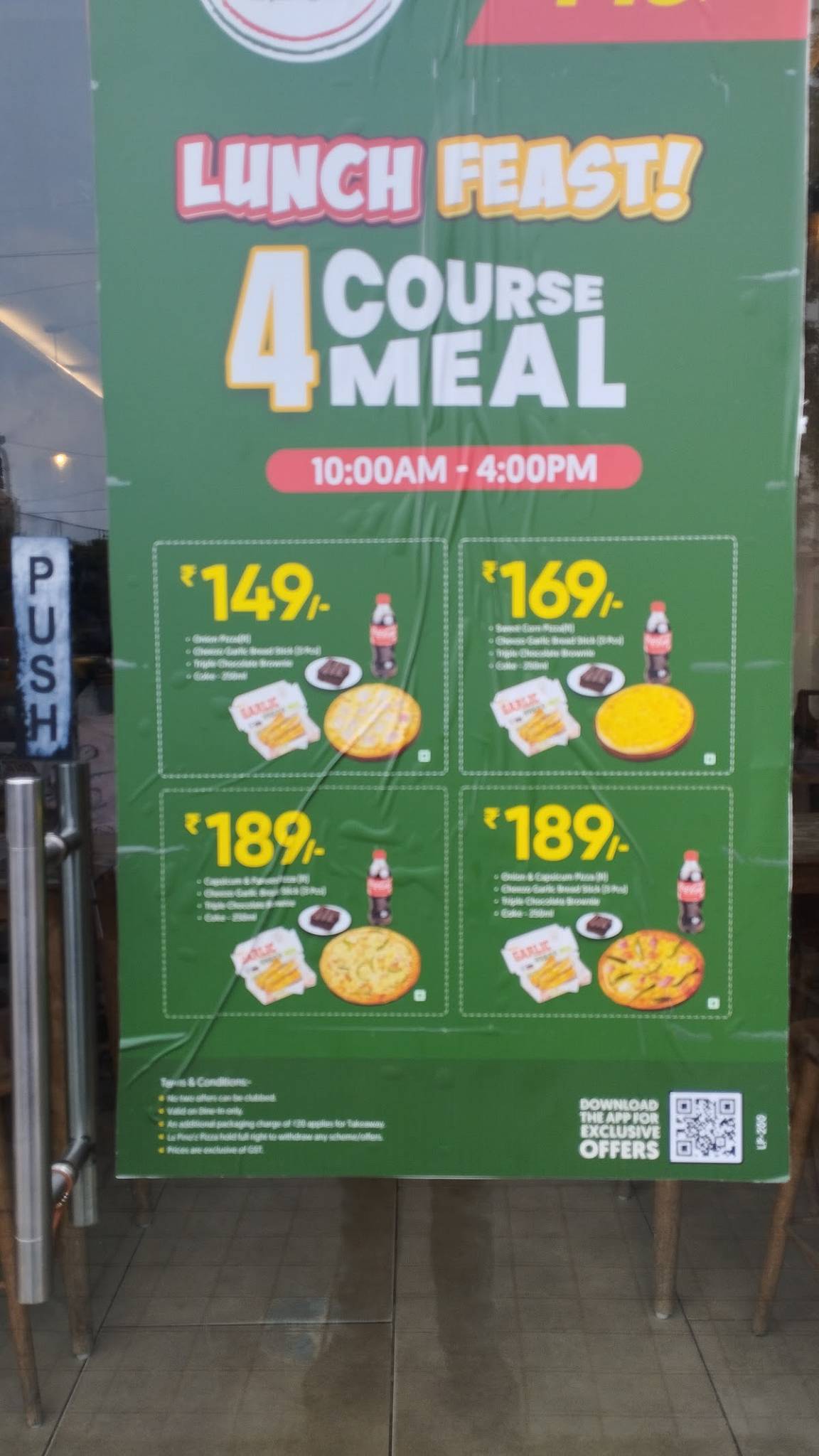 La Pino'z Pizza Ellisbridge menu