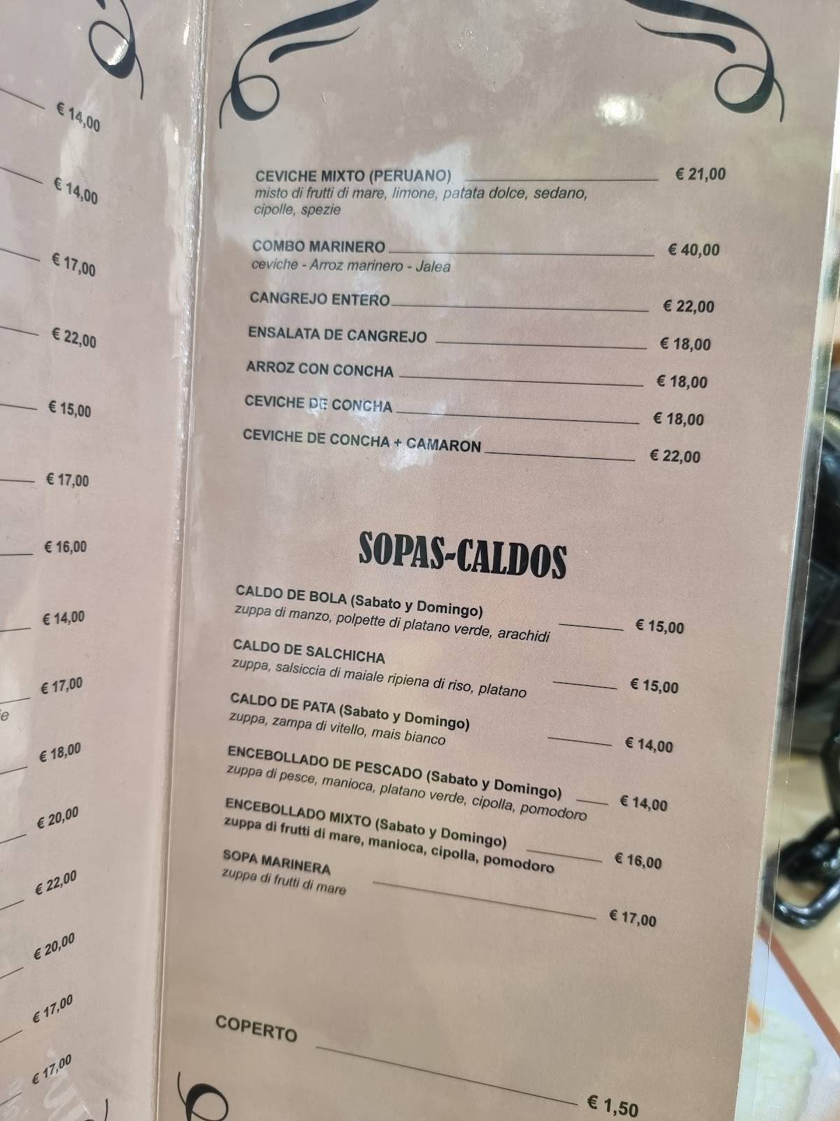 Menu di Latitud 00 