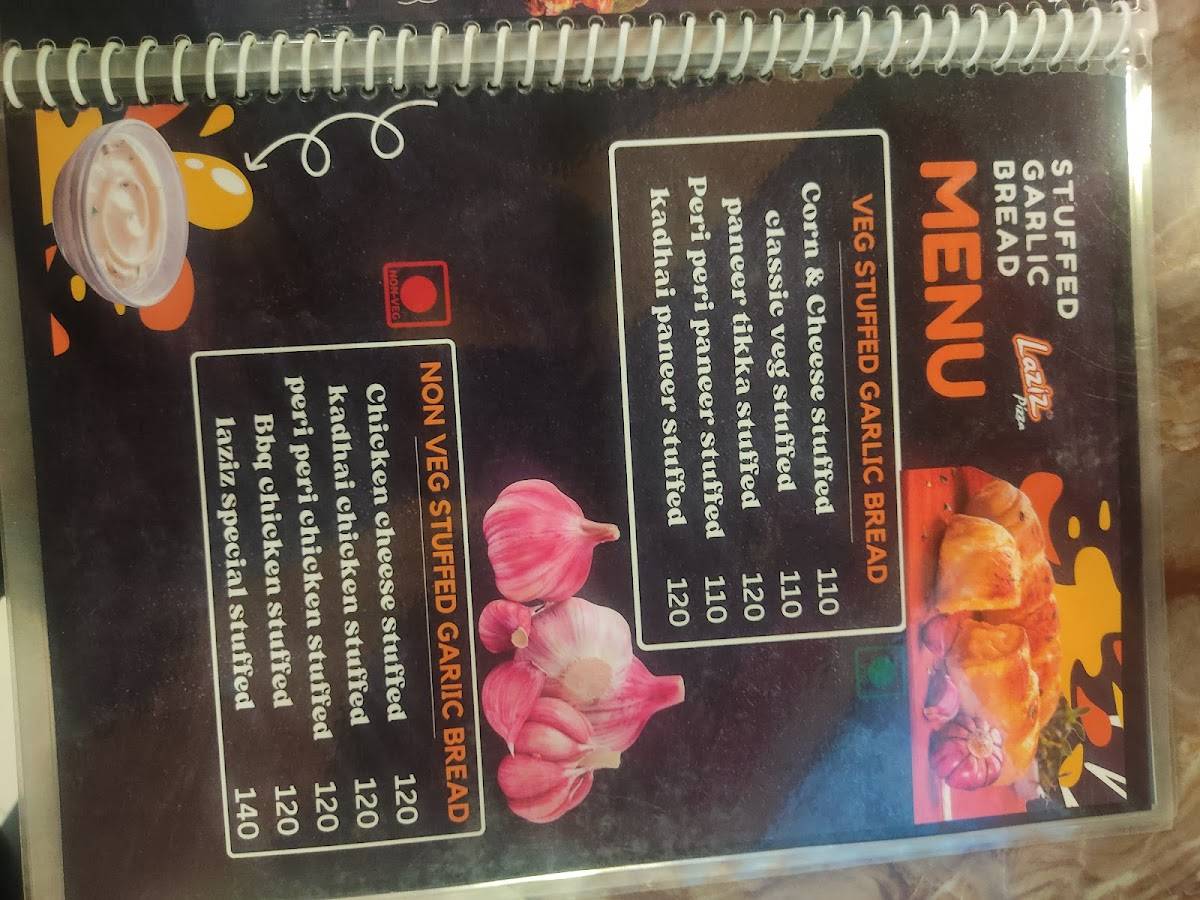 Laziz Pizza menu
