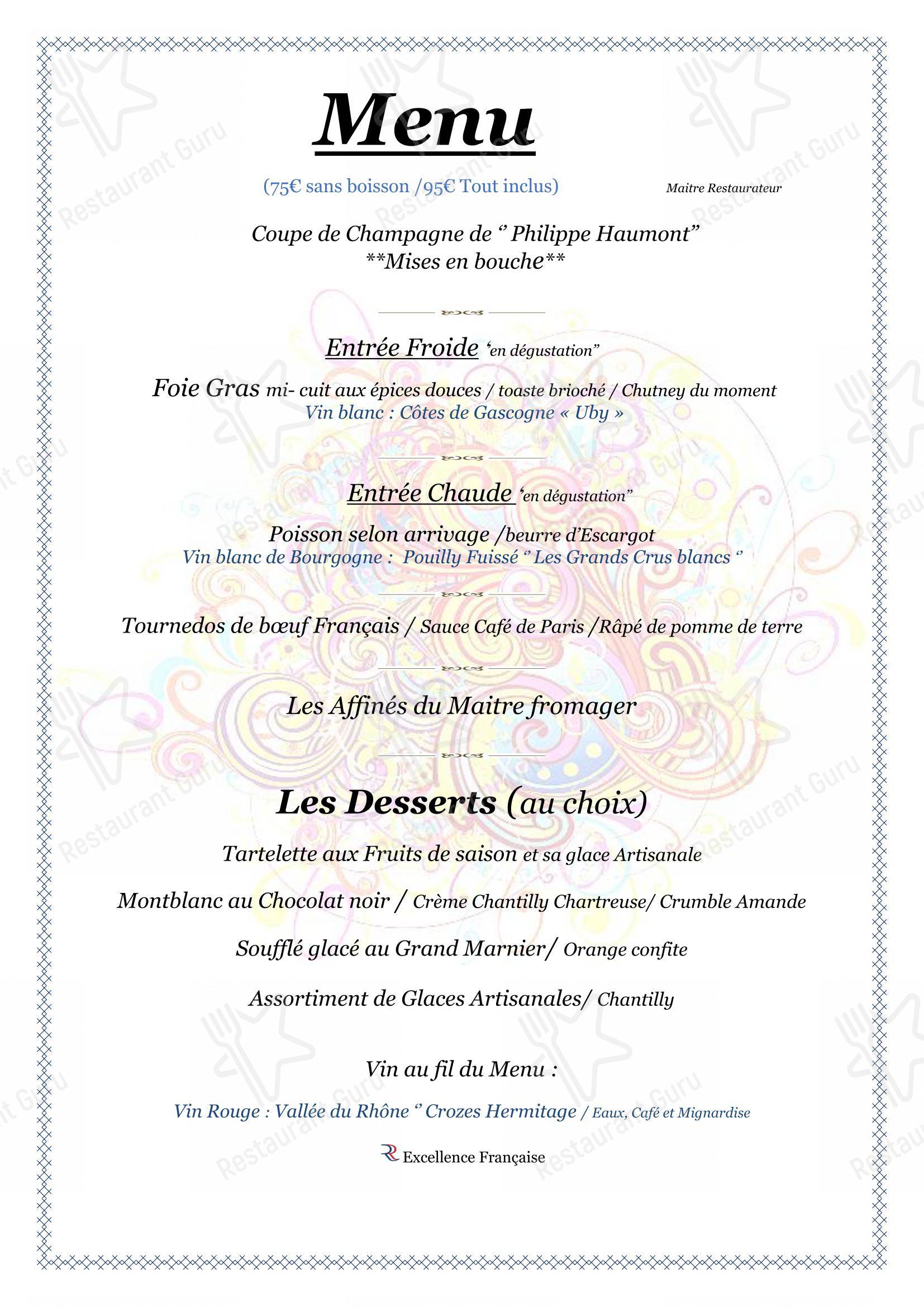 Menu bar pour LE COLIGNY dans Châtillon-Coligny