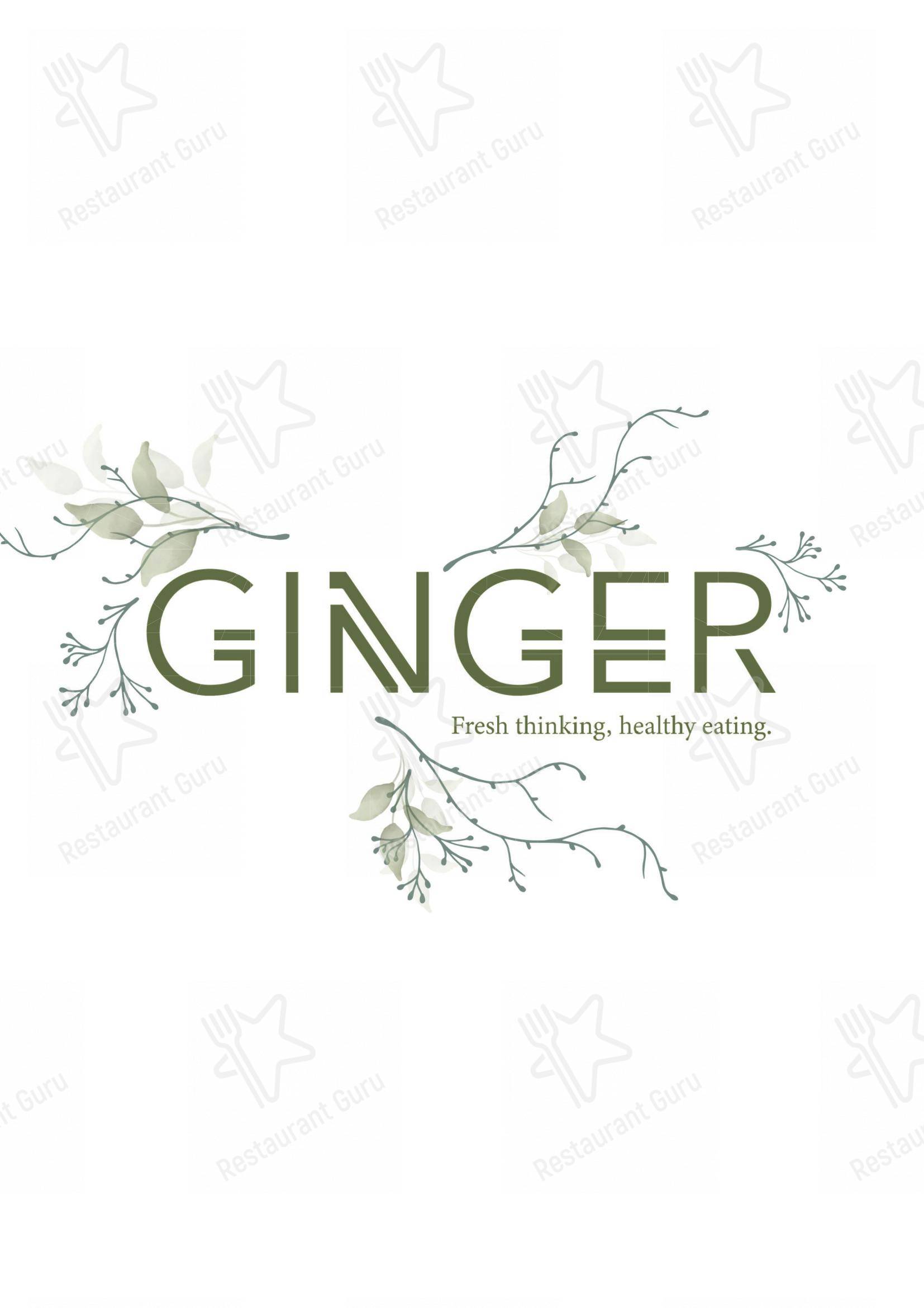 Menu pour Restaurant - Le Ginger - Menu