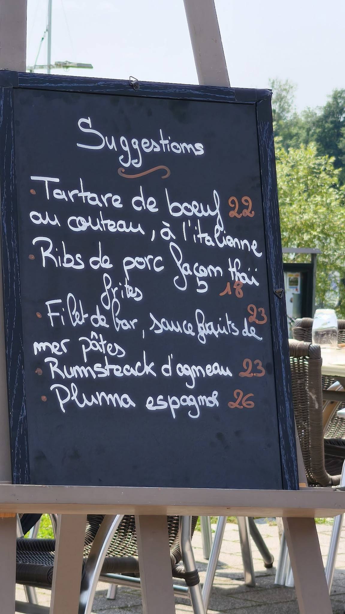 Menu de LE NAUTIC
