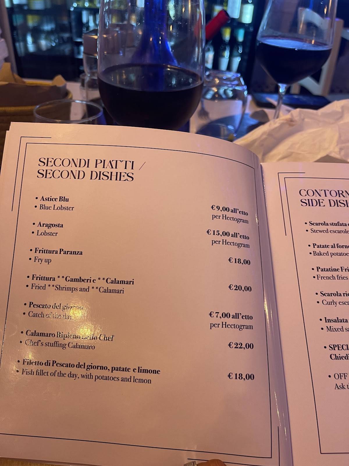 Menu di Le Tre Caravelle 