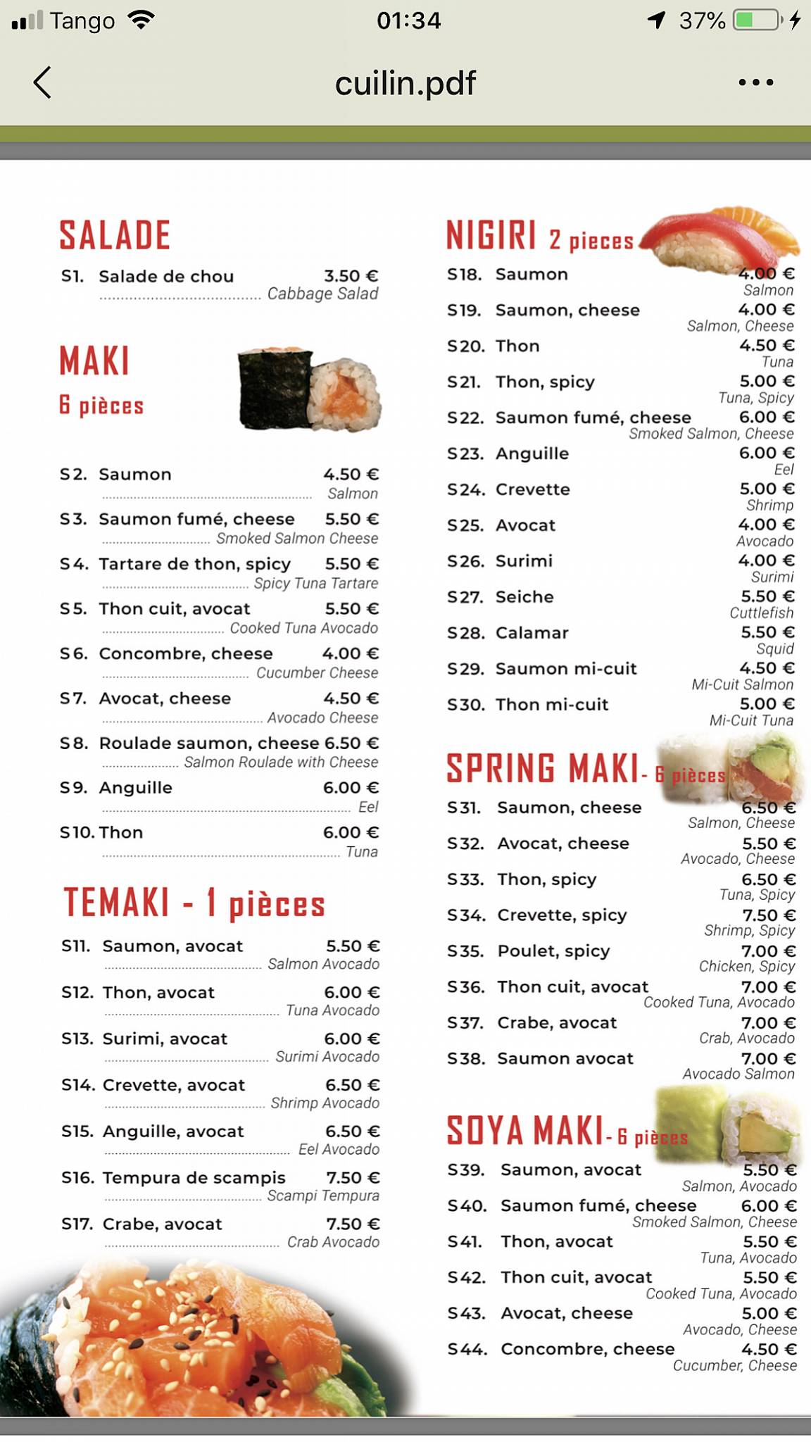 Menu au Restaurant Le Wok Mamer 1 A Rue de la Liberation