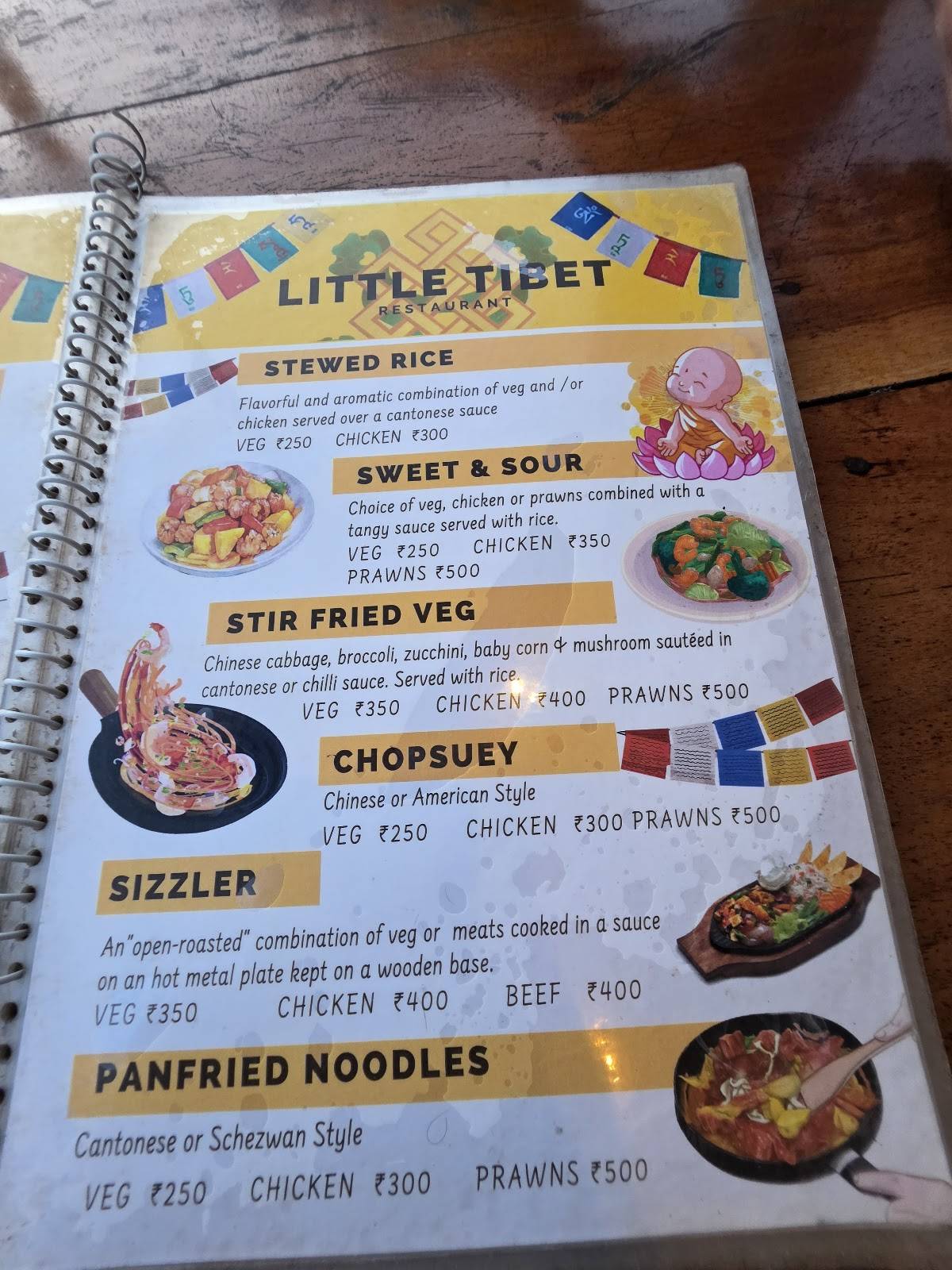 Little Tibet menu
