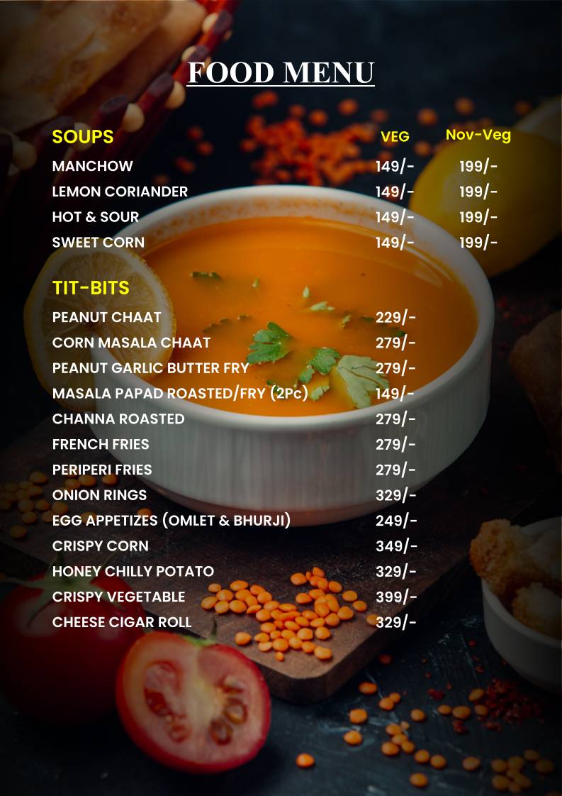 Lounge 21 Indore menu