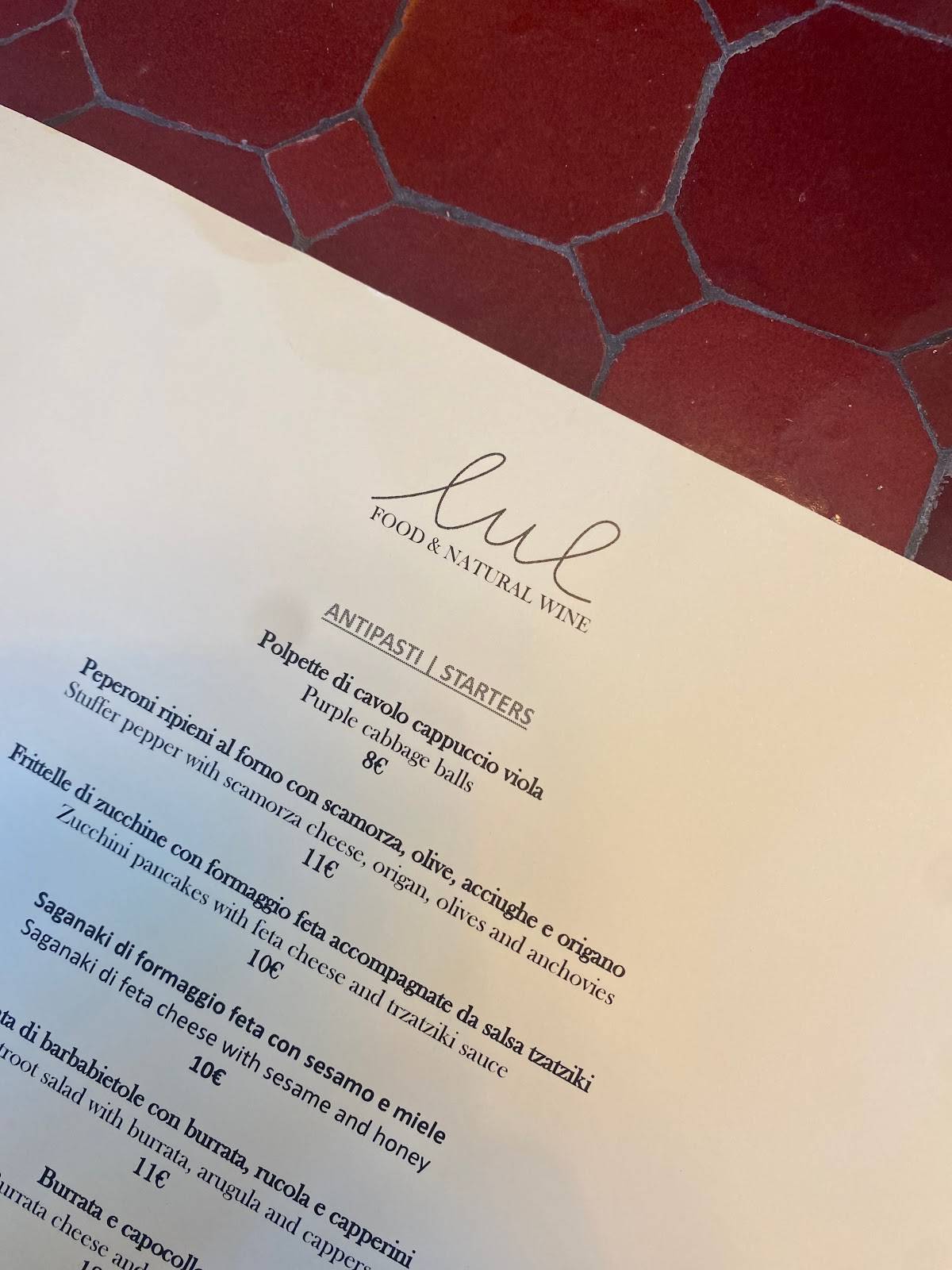 Menu di LuL 