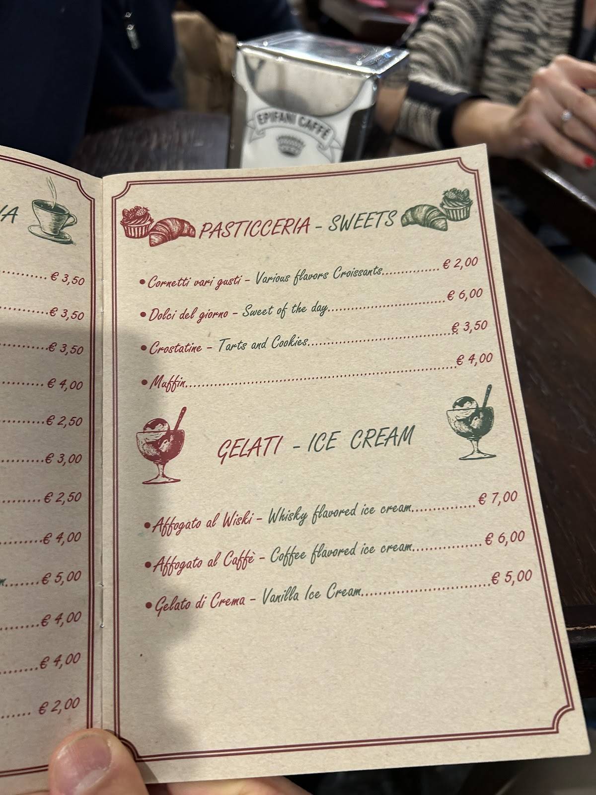 Menu di Luna D'oro 