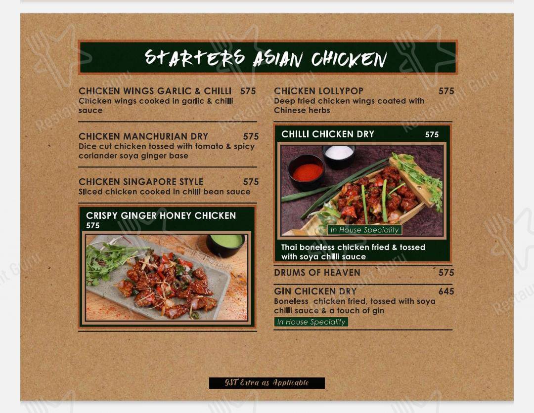 Melting Pot Restaurant by Hotel Harmony Inn menu