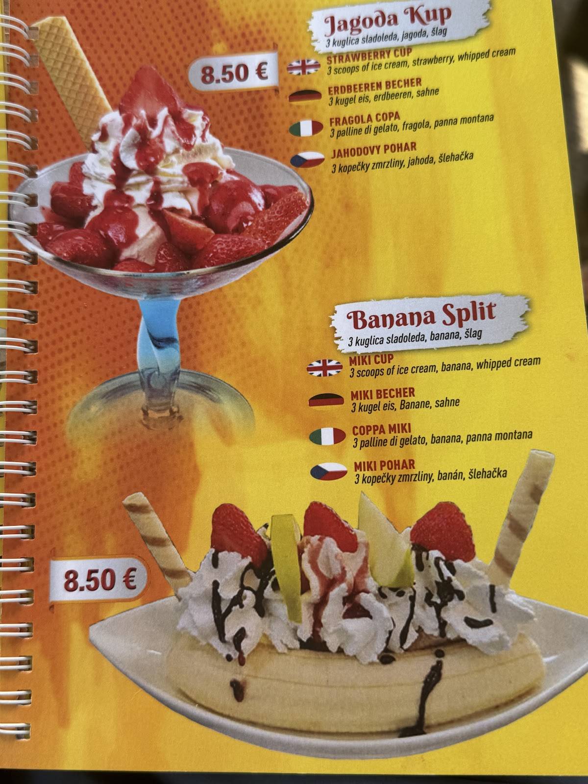 Menu di Miki Ice Cream Shop and Cafe 