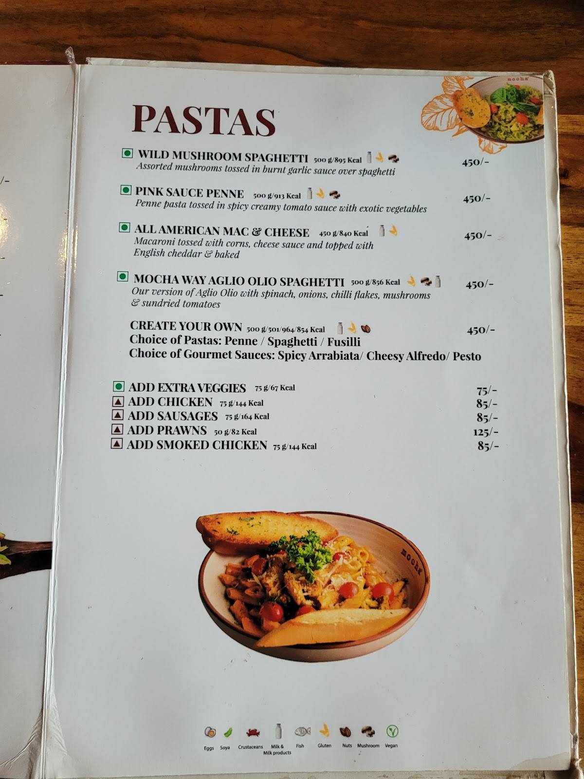 Mocha Gandhinagar menu