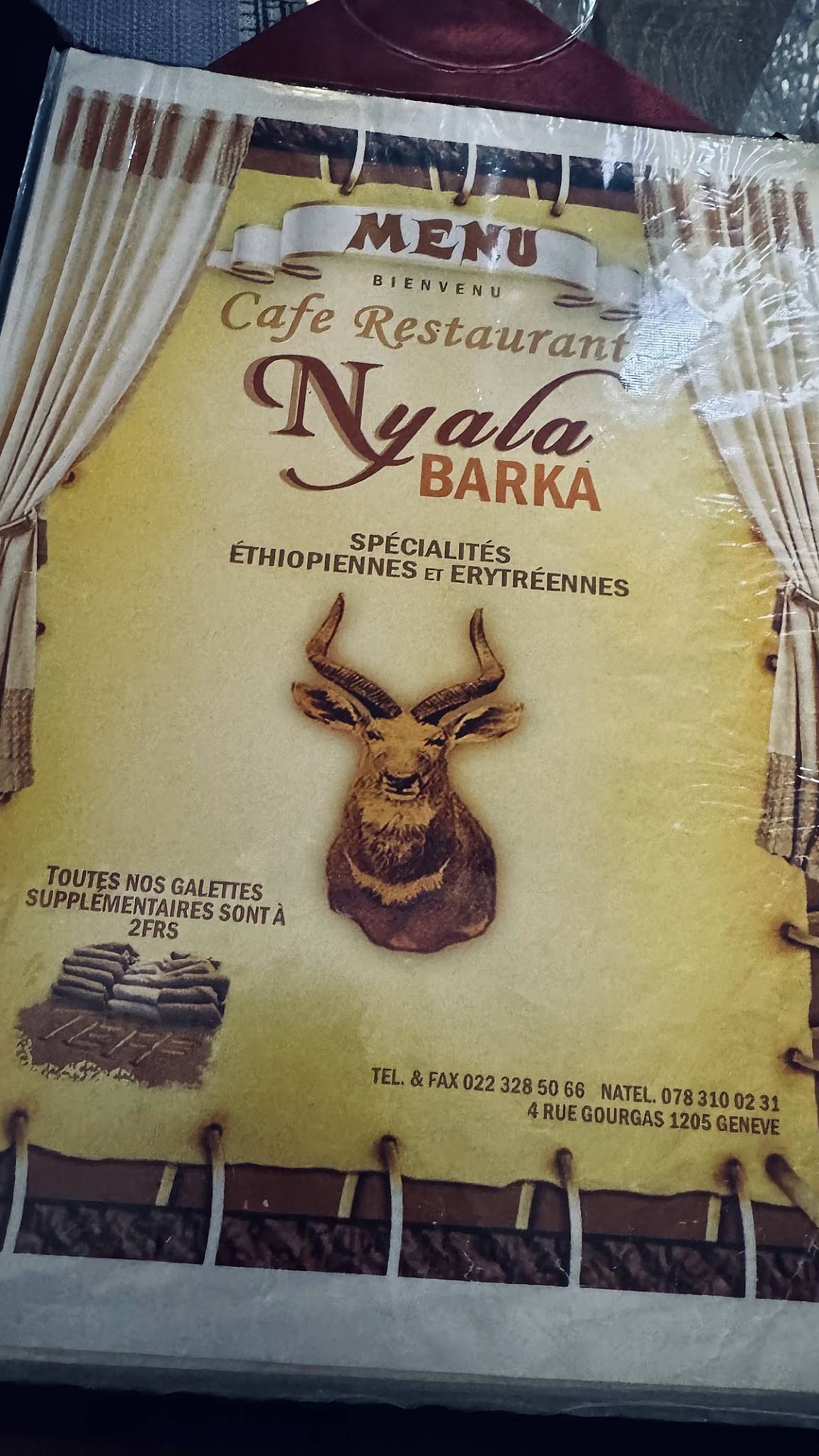Menu di Restaurant Nyala Barka 
