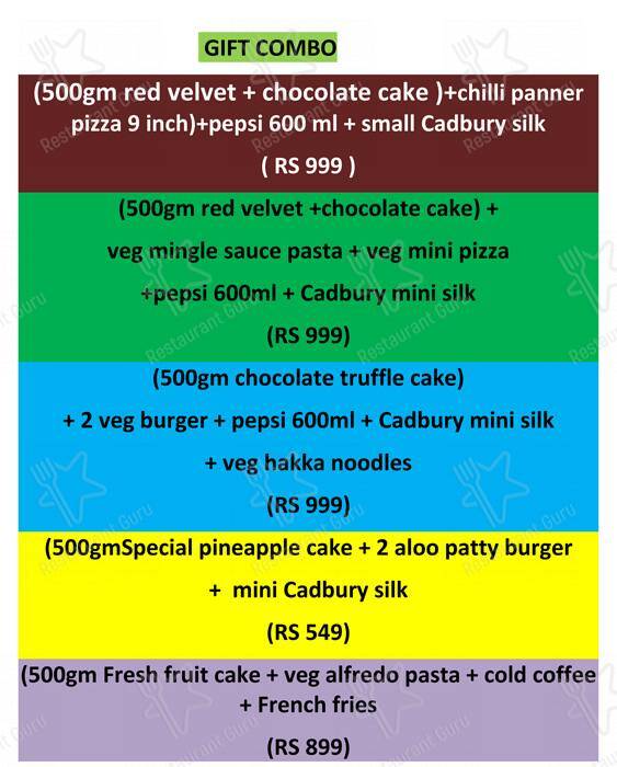 NIKHIL BAKERY menu