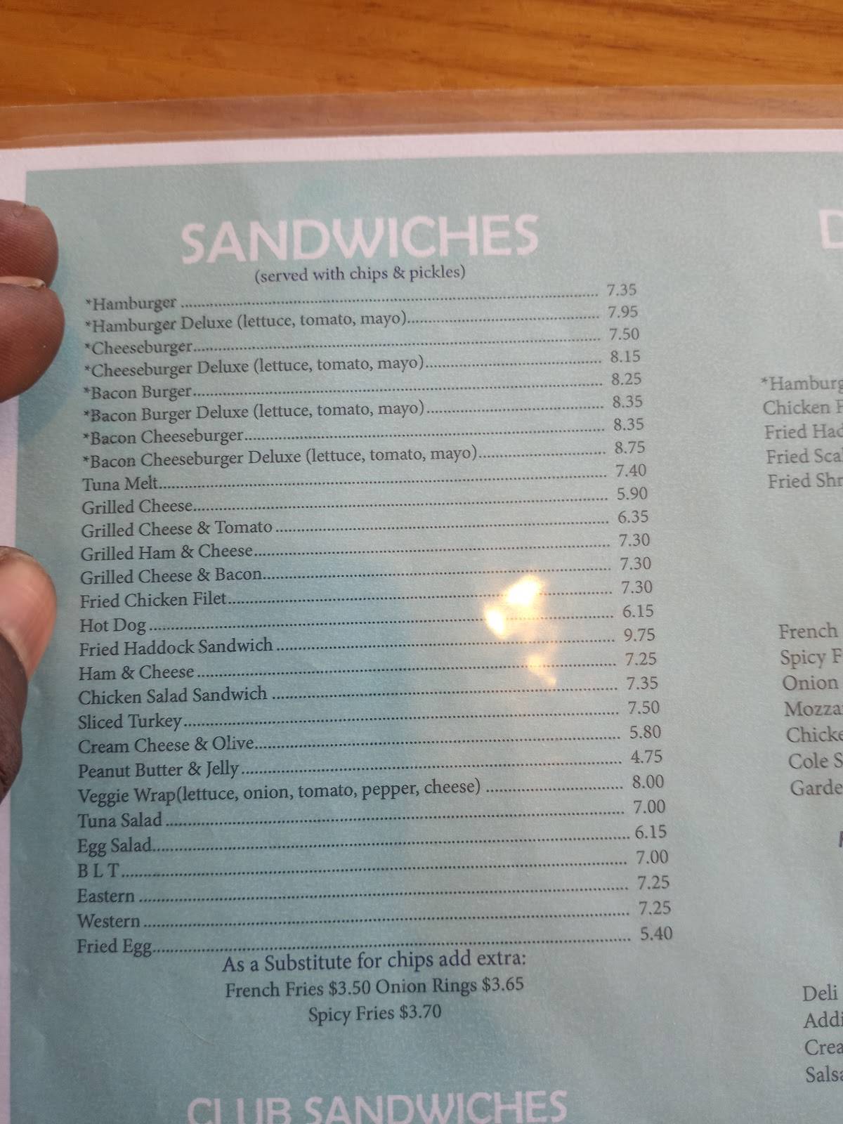 Menu at Norma's Restaurant, York