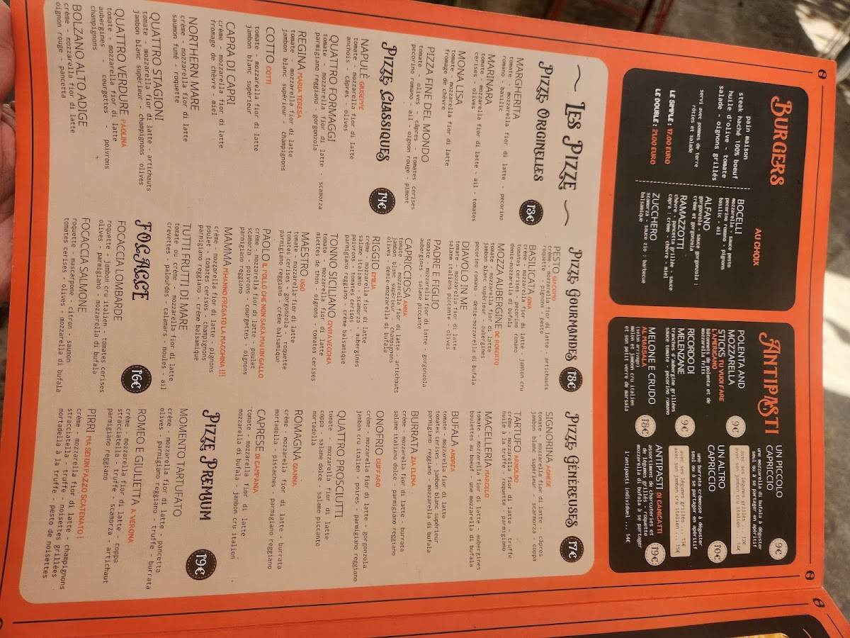Menu de Notto’s