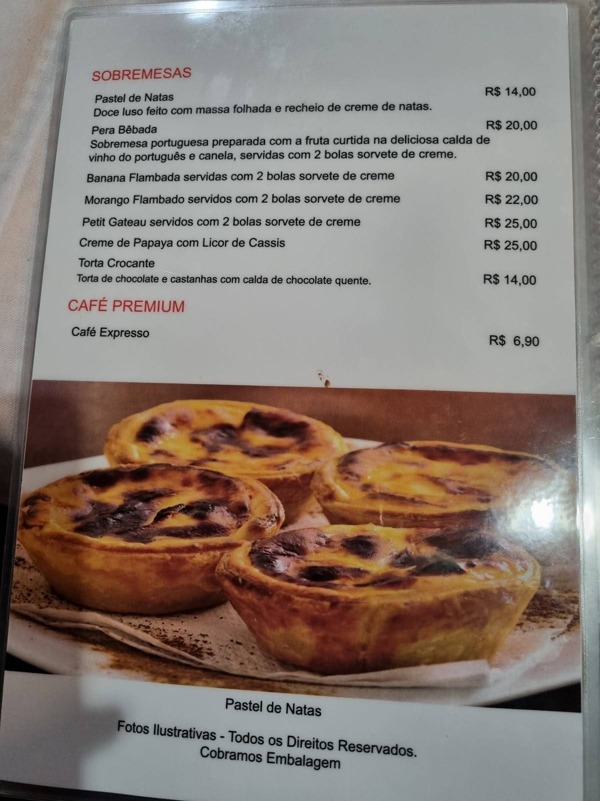 Obelisque Bar e Restaurante cardápio