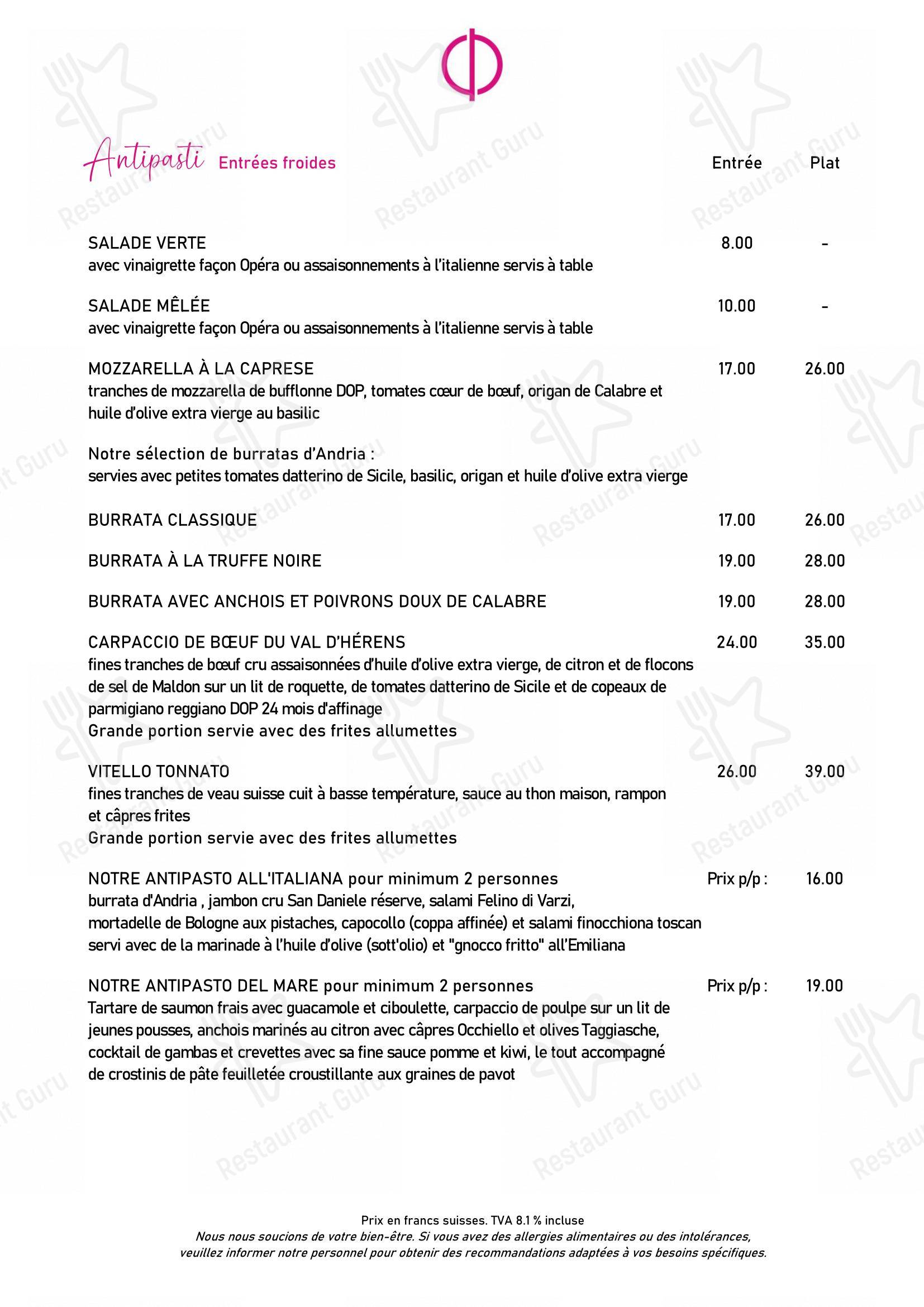 Детское per Restaurant Opéra Sion ristorante